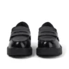 Mocasines Kori para mujer, piel de cocodrilo, negro