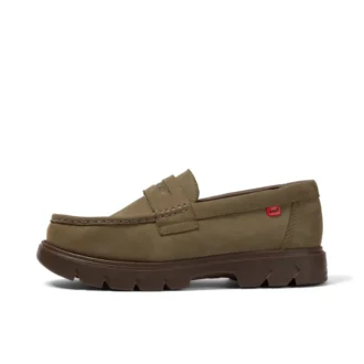Mocasines Lennon unisex para adulto, de piel verde oscuro