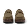 Mocasines Lennon unisex para adulto, de piel verde oscuro