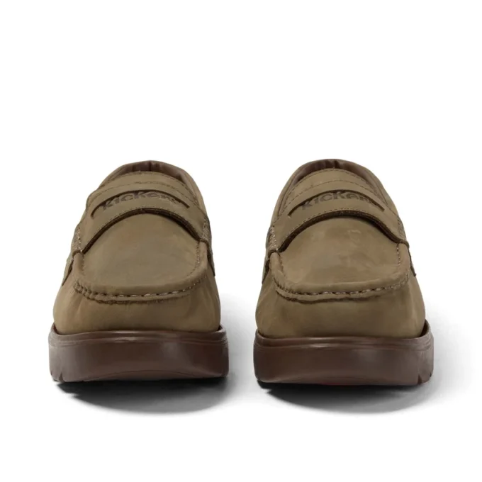 Mocasines Lennon unisex para adulto, de piel verde oscuro