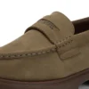 Mocasines Lennon unisex para adulto, de piel verde oscuro