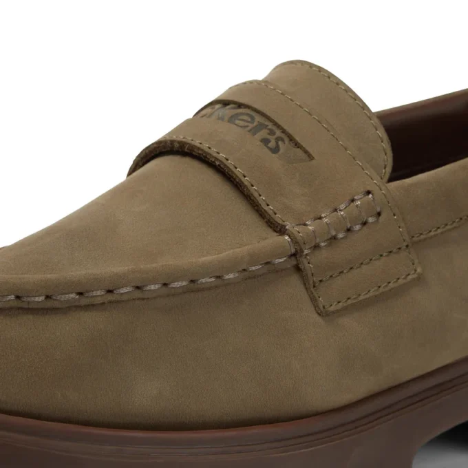 Mocasines Lennon unisex para adulto, de piel verde oscuro