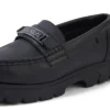 Mocasines Lennon unisex para adulto, piel negra