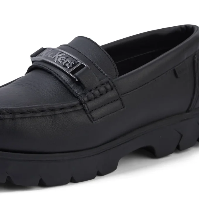 Mocasines Lennon unisex para adulto, piel negra