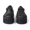 Mujer Adulto Kick T-Bar Plataforma Cuero Negro
