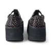 Mujer Adulto Kick T-Bar Plataforma Cuero Negro