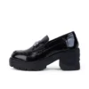 Mujer Edie Mocasín de charol Negro