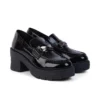 Mujer Edie Mocasín de charol Negro