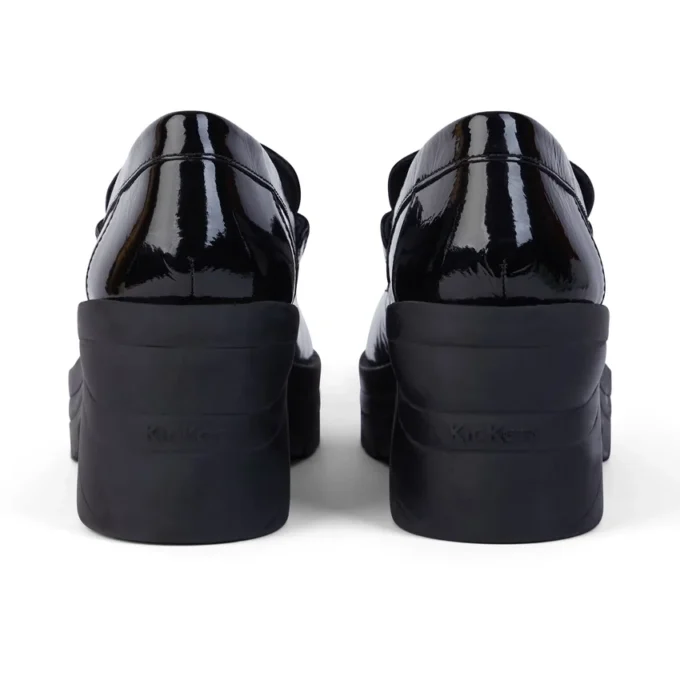 Mujer Edie Mocasín de charol Negro