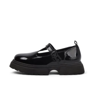 Mujer Junior Kenzi T-Bar Charol Negro