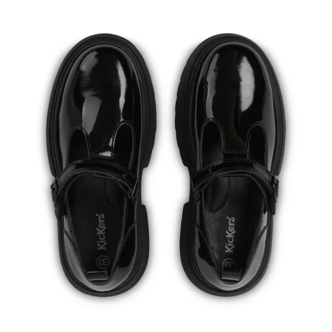Mujer Junior Kenzi T-Bar Charol Negro