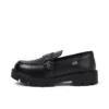 Mujer Kori Monk Strap Cuero Negro