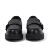Mujer Kori Monk Strap Cuero Negro