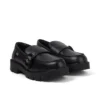 Mujer Kori Monk Strap Cuero Negro