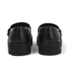 Mujer Kori Monk Strap Cuero Negro