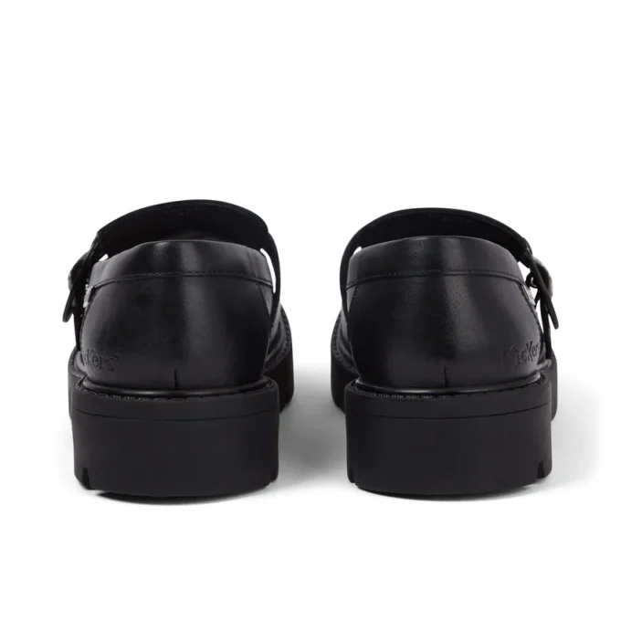 Mujer Kori Monk Strap Cuero Negro
