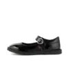 Niñas Adlar Heart Mj de charol negro