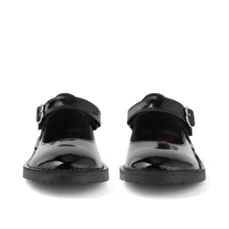 Niñas Adlar Heart Mj de charol negro