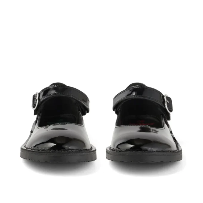 Niñas Adlar Heart Mj de charol negro