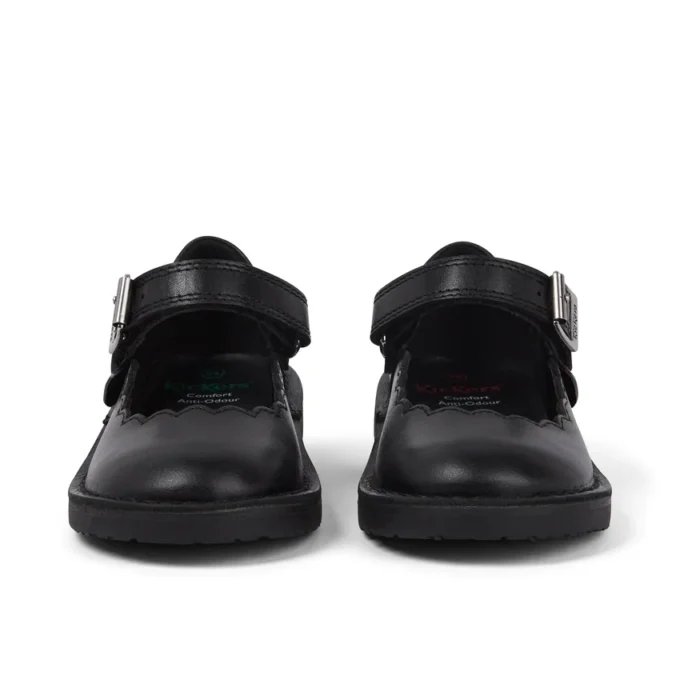 Niñas Adlar MJ Scallop de piel negra