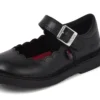 Niñas Adlar MJ Scallop de piel negra