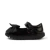 Niñas Kick Mj Bow de charol negro