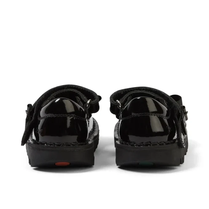 Niñas Kick Mj Bow de charol negro