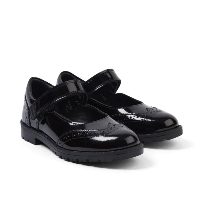 Niñas: Lachly MJ Brogue de charol negro