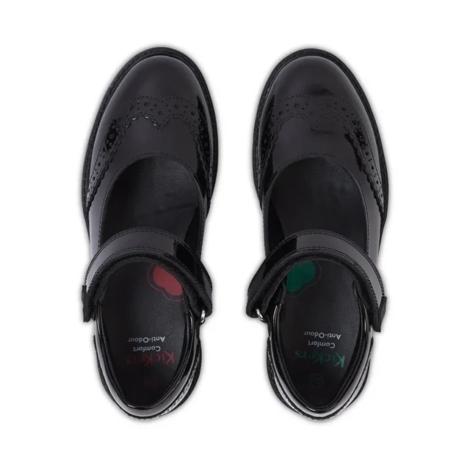 Niñas: Lachly MJ Brogue de charol negro