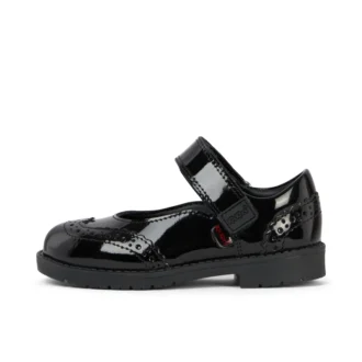 Niñas pequeñas Lachly Mj Brogue de charol negro