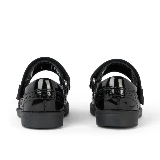 Niñas pequeñas Lachly Mj Brogue de charol negro