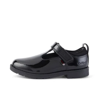 Niñas pequeñas Lachly T Bar Charol Negro