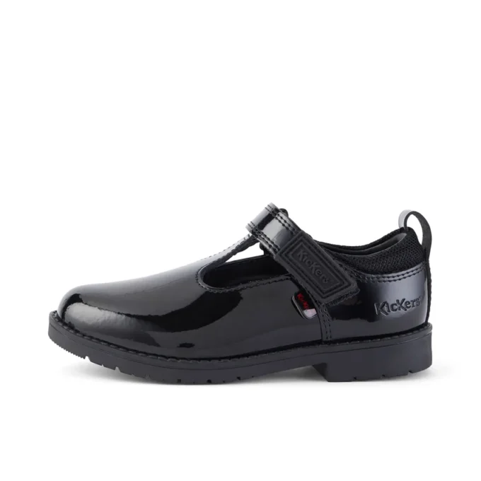 Niñas pequeñas Lachly T Bar Charol Negro