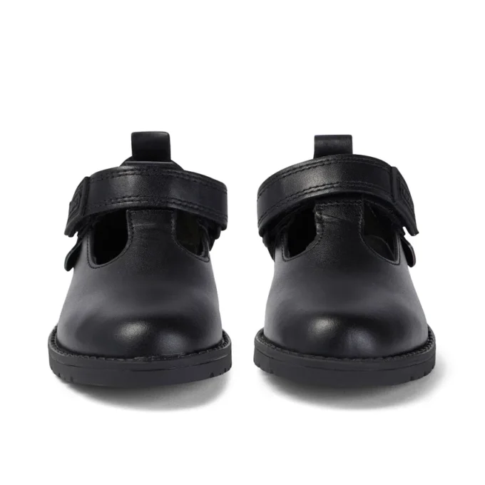Niñas pequeñas Lachly T Bar Cuero Negro