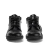 Niños pequeños Kick Hi de cuero acolchado negro
