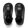 Niños pequeños Kick Hi de cuero acolchado negro