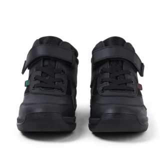 Niños pequeños Stomper Hi de cuero negro