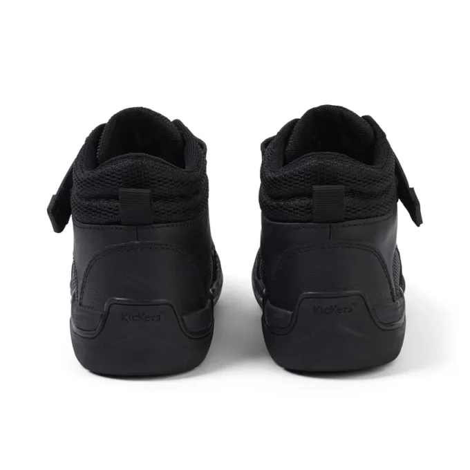 Niños pequeños Stomper Hi de cuero negro