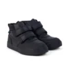 Niños pequeños Tovni Scuff Hi Cuero Negro
