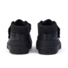 Niños pequeños Tovni Scuff Hi Cuero Negro