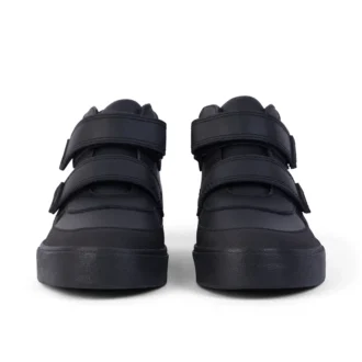 Niños Tovni Scuff Hi de piel, negro