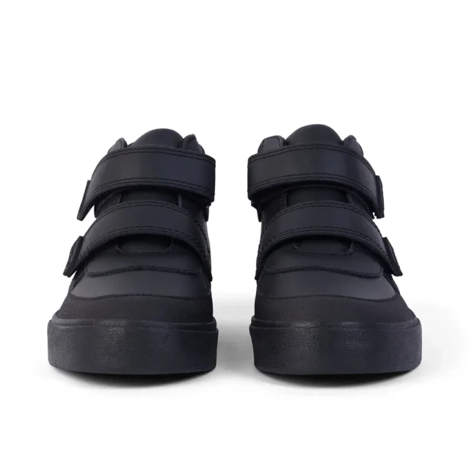 Niños Tovni Scuff Hi de piel, negro