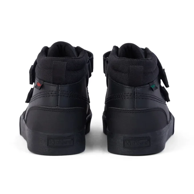 Niños Tovni Scuff Hi de piel, negro
