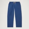 Pantalón de hombre Kickers de pierna ancha con cordón, azul marino