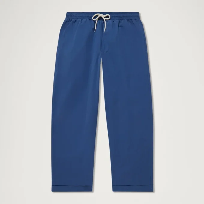 Pantalón de hombre Kickers de pierna ancha con cordón, azul marino