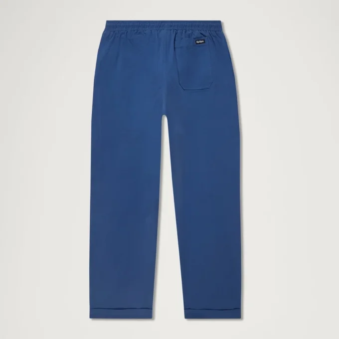 Pantalón de hombre Kickers de pierna ancha con cordón, azul marino