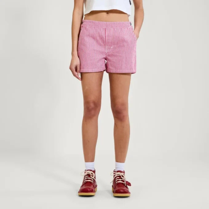 Pantalones cortos clásicos Kickers para mujer, color rojo