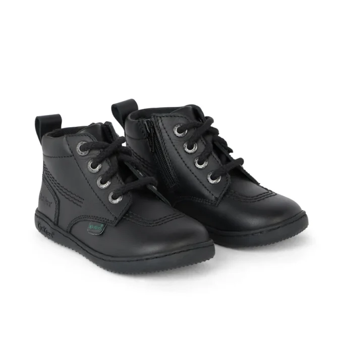 Playflex Hi de cuero negro unisex para niños