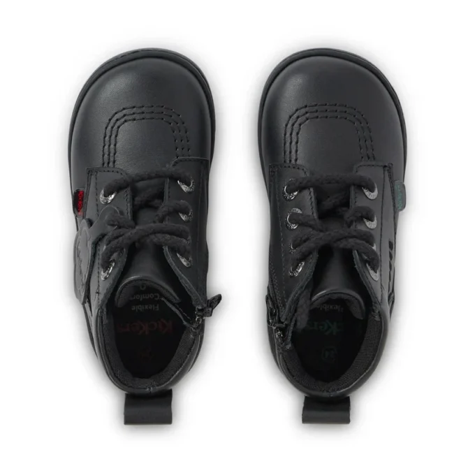 Playflex Hi de cuero negro unisex para niños