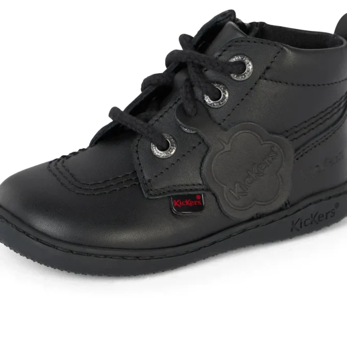 Playflex Hi de cuero negro unisex para niños